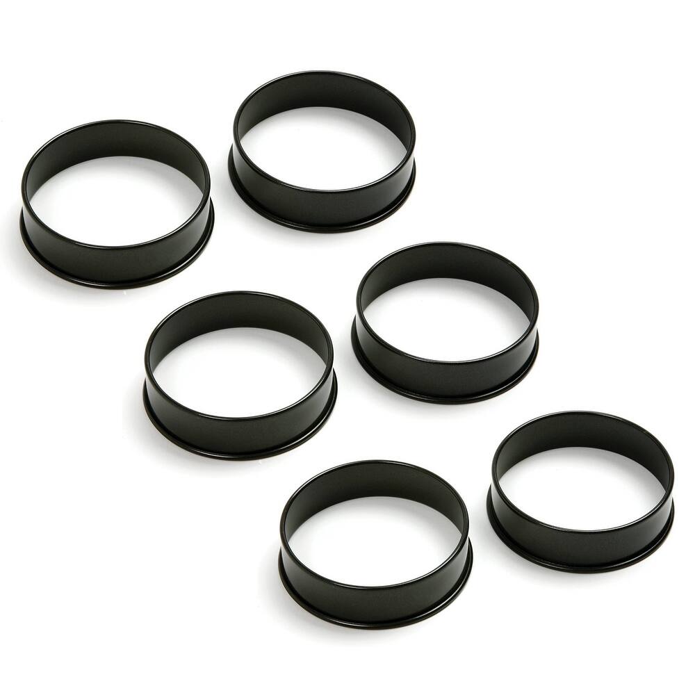 Norpro 3.5" Nonstick Pancake / Egg Rings Set - Black