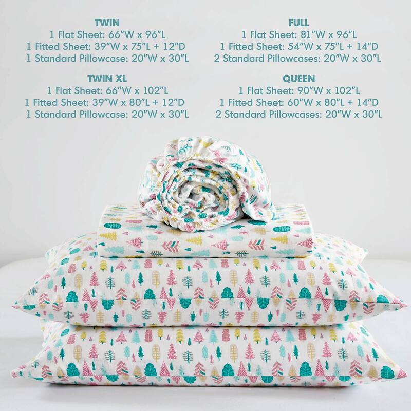 Intelligent Design Cozy Soft Cotton Flannel Printed Sheet Set