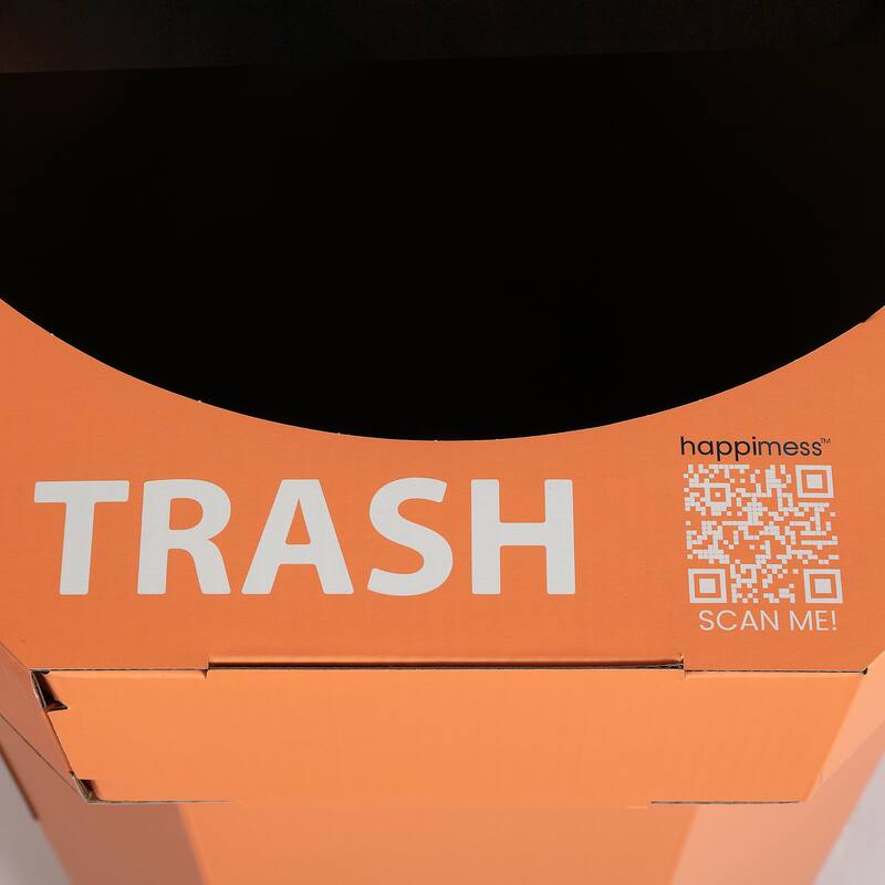 25-Gallon Disposable Cardboard Event Trash Can and Recycling Bin (Set of 2)