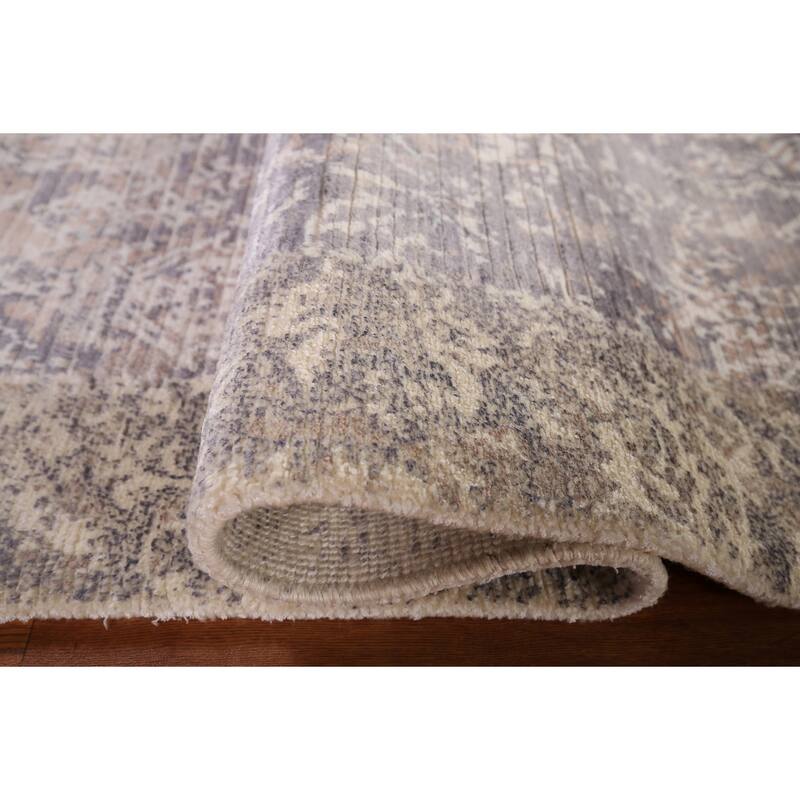Abstract Oriental Accent Rug Hand-Knotted Wool Carpet - 2'8" x 4'9"