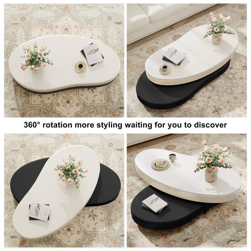 JASIWAY Modern Creative Rotating Coffee Table