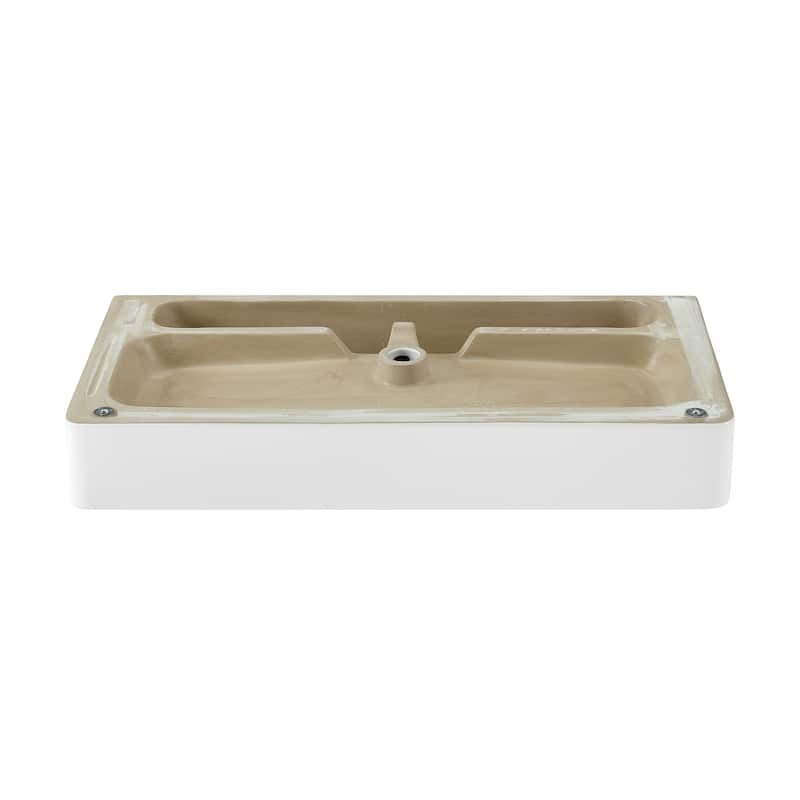 Claire Ceramic Console Sink White Basin Gold Legs