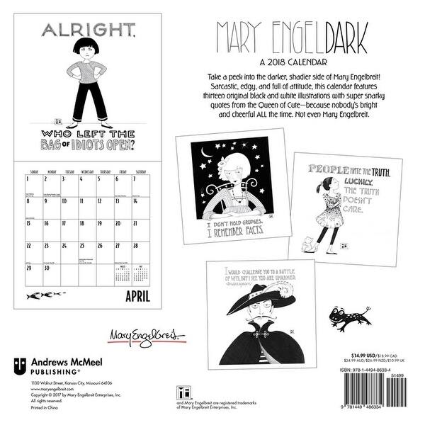 Engelbreit Engeldark Wall Calendar Mary Engelbreit By Andrews Mcmeel Publishing Overstock 18136873 mary engeldark 2021 wall calendar