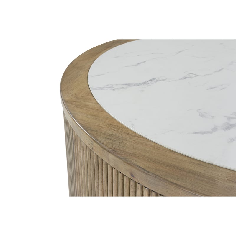 Signature Design by Ashley Camdill Light Brown/White Coffee Table - 42" W x 42" D x 17.5" H