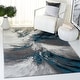 preview thumbnail 4 of 39, SAFAVIEH Glacier Latrina Modern Abstract Rug 2'3" x 4' - Blue/Grey - Rectangle
