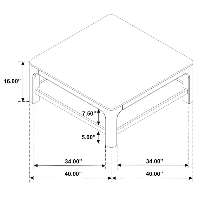 Solano Square Coffee Table Set Weathered Mango