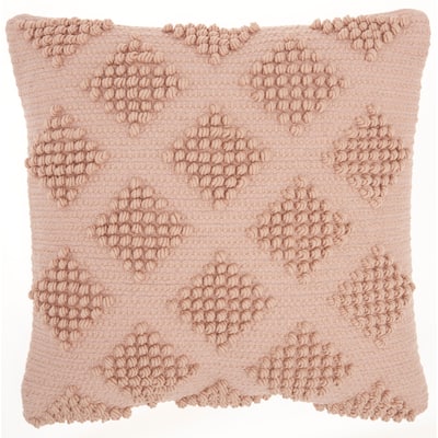 Mina Victory Life Styles Blush Throw Pillow , ( 18"X18" )