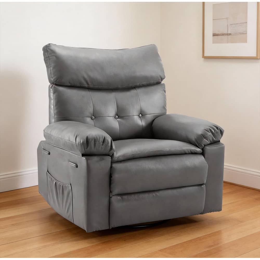 360° Rocker Swivel Recliner, Oversized Wide