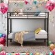 preview thumbnail 2 of 25, Twin over Twin Bunk Bed with Ladder and Sturdy System for Home