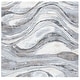 preview thumbnail 7 of 10, SAFAVIEH Cyrus Shag Eskarne Abstract 1-inch Thick Rug 3' Square - Grey/Beige - Square