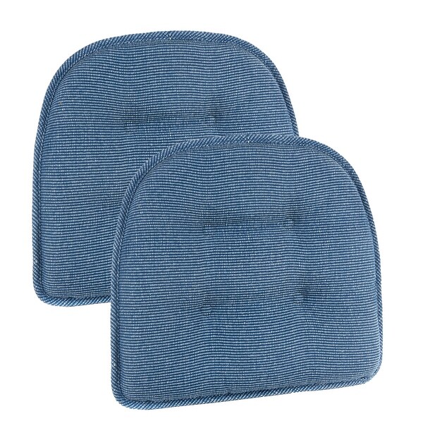 Gripper Non-Slip 15" x 16" Saturn Tufted Chair Cushions Set of 2