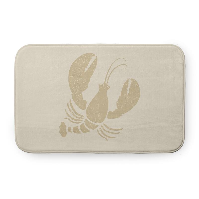 Lobster Bathmat - 34" x 21" - Taupe