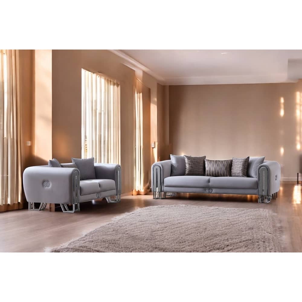PureBliss 2 Pieces Living Room Sets 1 Sofa 1 Love seat