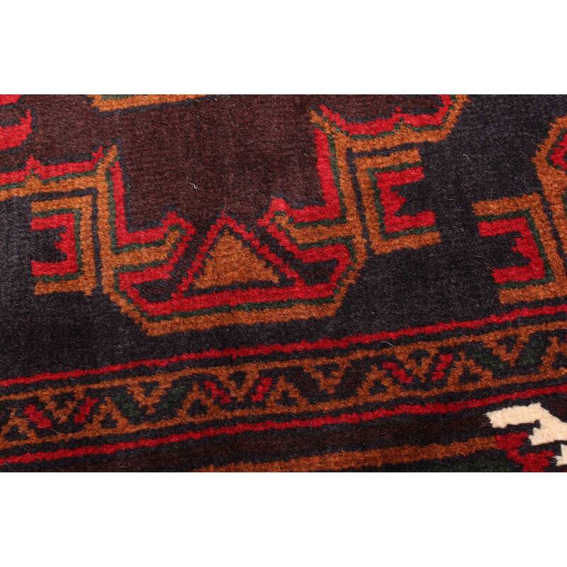 ECARPETGALLERY Hand-knotted Teimani Dark Navy Wool Rug - 3'10 x 6'7