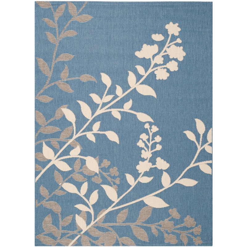 SAFAVIEH Courtyard Luann Botanical Indoor/ Outdoor Waterproof Patio Backyard Rug