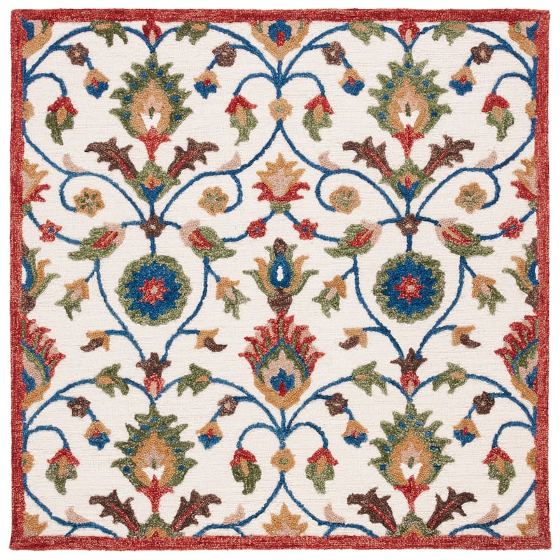 SAFAVIEH Handmade Blossom Violanta Floral Wool Rug