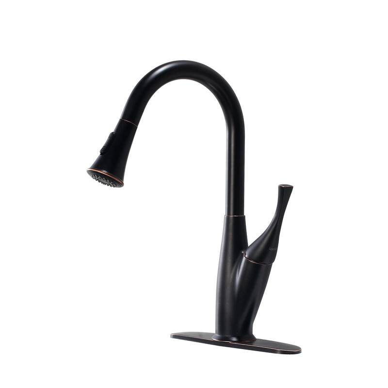 Kitchen Faucet with Pull Out Spraye, Oil-Rubbed Bronze