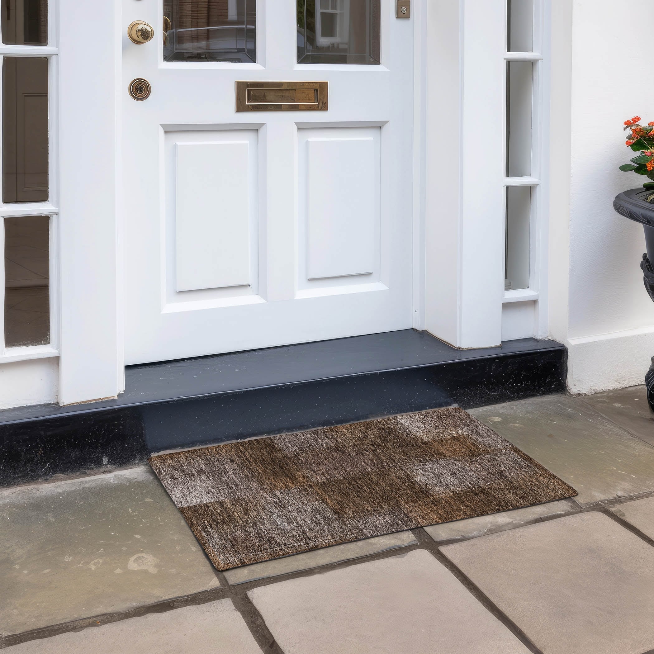 Machine Washable Indoor/ Outdoor Chantille Casual Ombre Rug