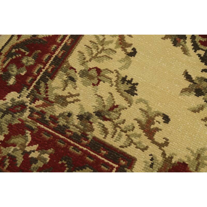 Victorian Style Floral Indian Area Rug 6x8 - 7' 10'' X 5' 9''