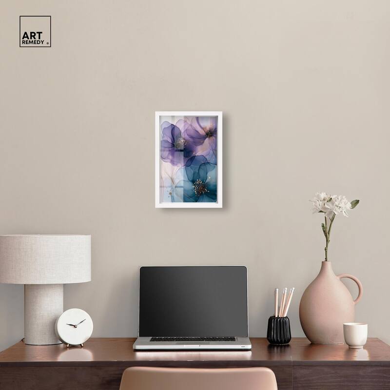 Gilded Cyanescence II Shadowbox by Art Remedy