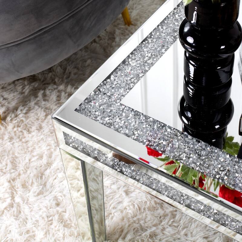 Modern Mirrored Glass Coffee Table