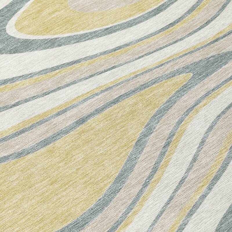 Machine Washable Indoor/ Outdoor Abstract Busey Chantille Rug