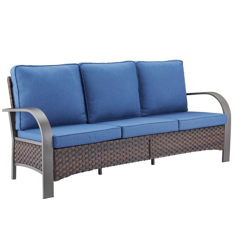 Outdoor Patio 3 Seater Sofa Furniture Couch Sofa