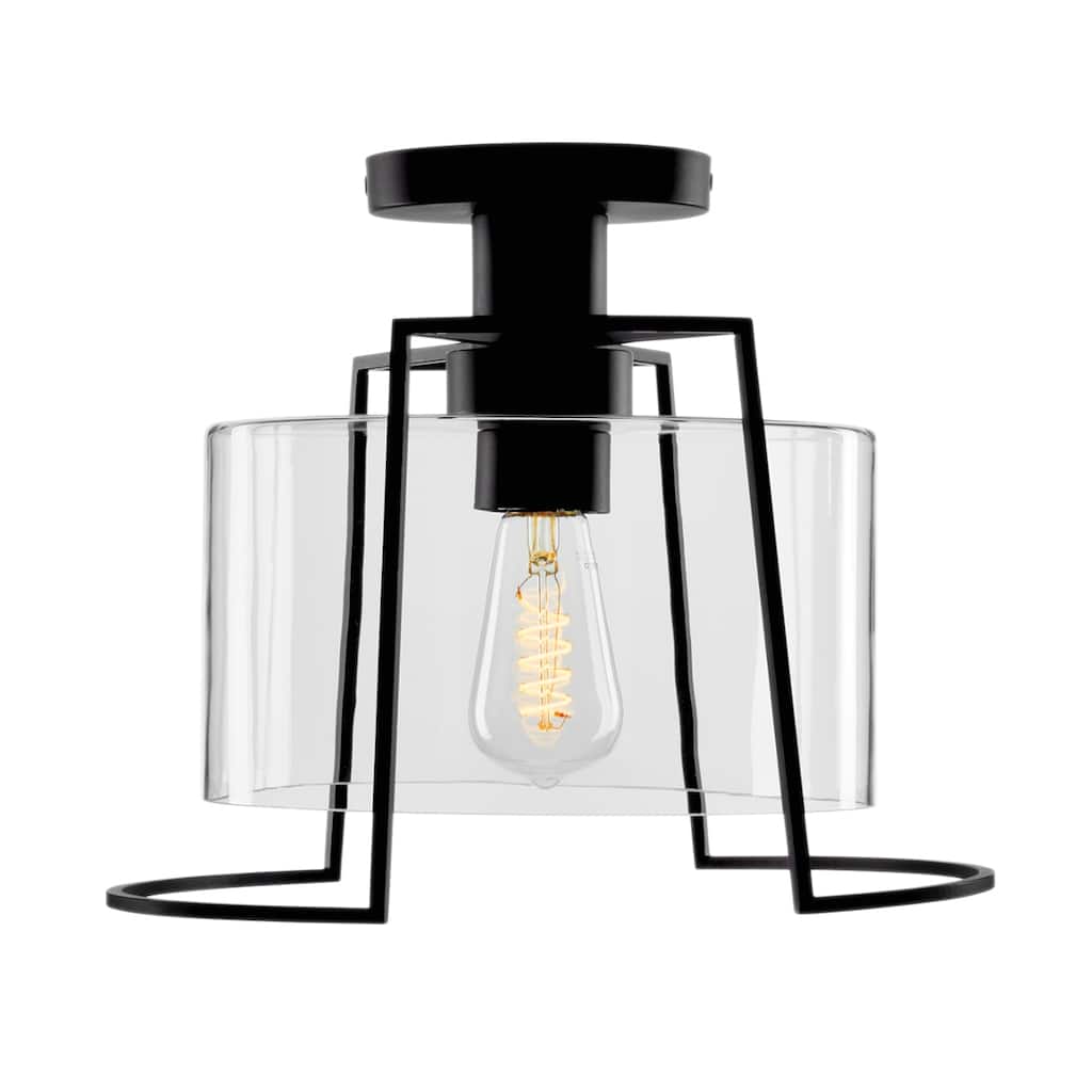 Elk Home Cere Indoor/Outdoor Semi Flush Ceiling Light - Matte Black