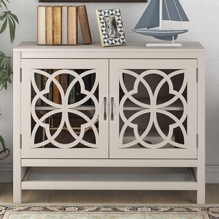 Wood Accent Buffet Sideboard Storage Cabinet - Bed Bath & Beyond - 35765089