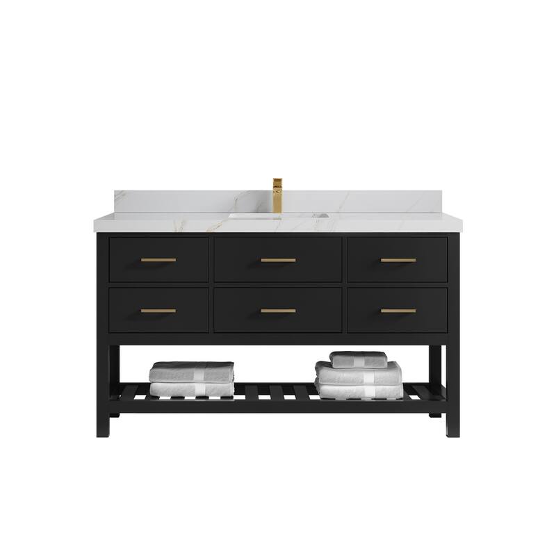 Willow Collections 60 in. W x 22 in. D Parker Single Sink Bathroom Vanity with Countertop