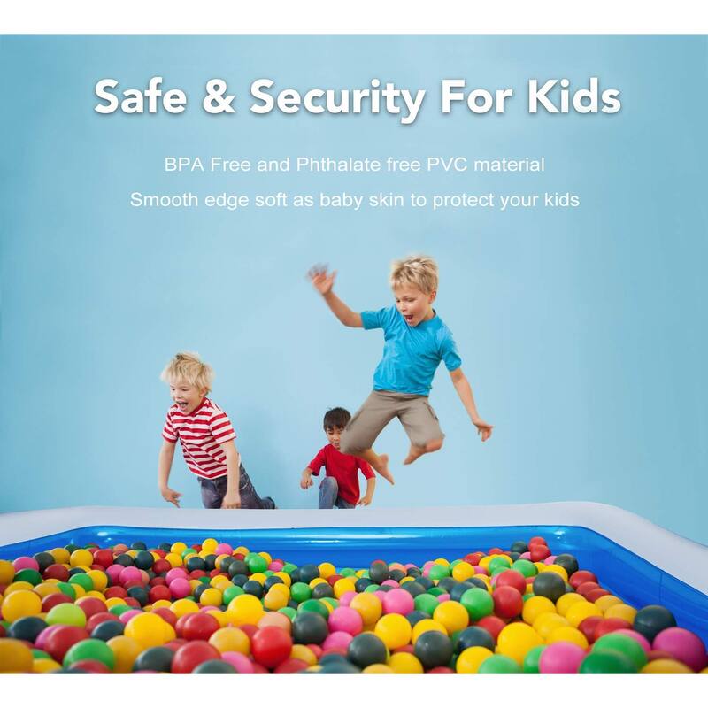 Inflatable Swimming Pool Kiddie Pools Family Swim Center for Kids Full-Sized Lounge Pool for Kids Easy Set Swimming Pool
