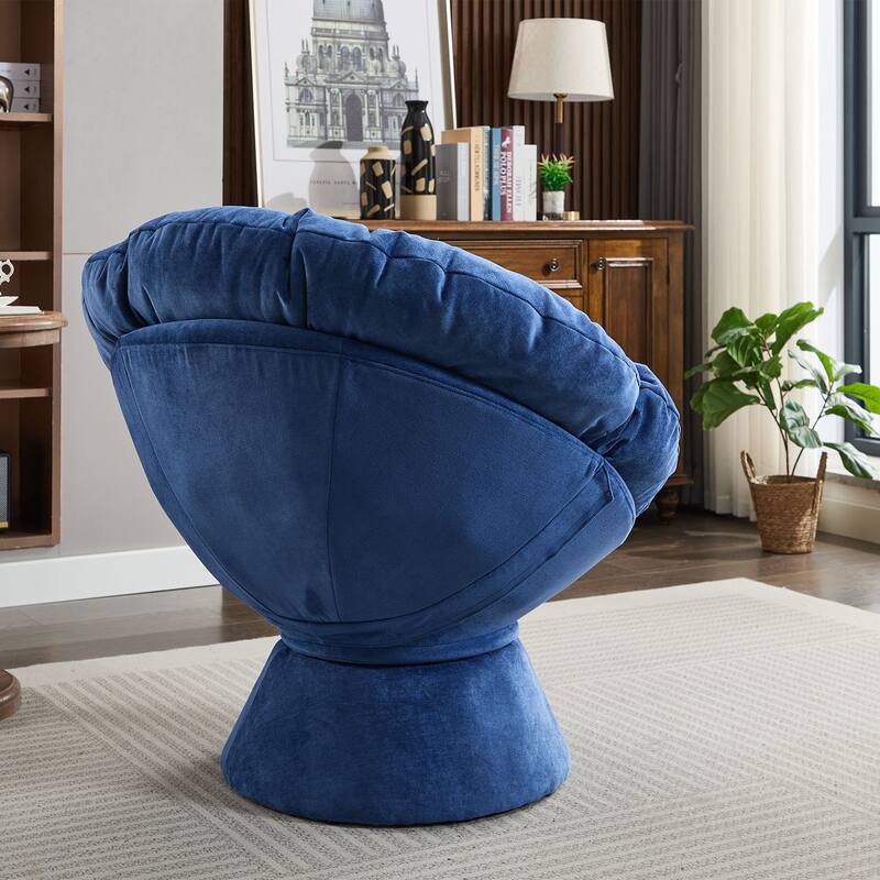Oversized Swivel Accent Chair, 360-Degree Swivel Barrel Chair, Papasan Chair for Living Room and Bedroom Comfort