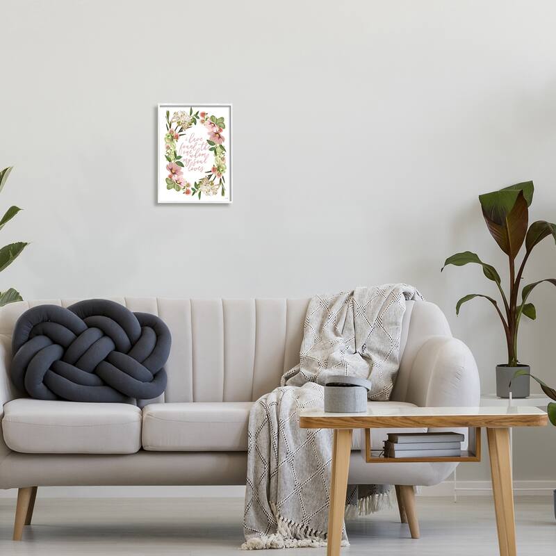 Stupell One Whom My Soul Loves Quote Pink Spring Florals Framed Wall Art - Green