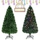 preview thumbnail 8 of 19, Costway 3/4/5/6 Ft Pre-Lit Fiber Optic PVC Christmas Tree Plastic