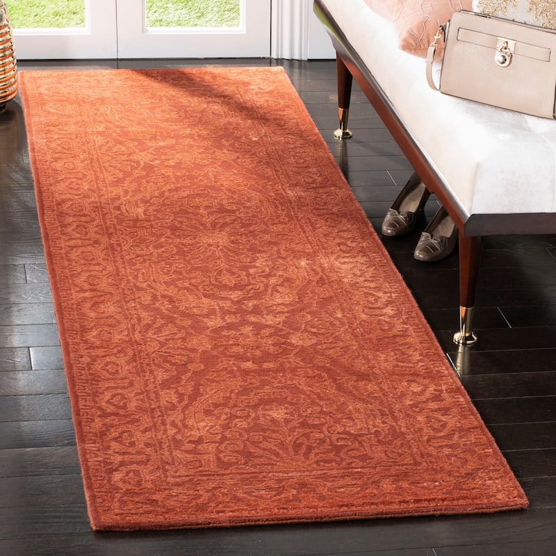 SAFAVIEH Handmade Silk Road Jalissa Traditional Oriental Wool Rug - 2'6" x 8' Runner - Rust
