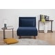 preview thumbnail 12 of 39, Tustin Upholstered Convertible Lounge/ Sleeper Chair Velvet Blue