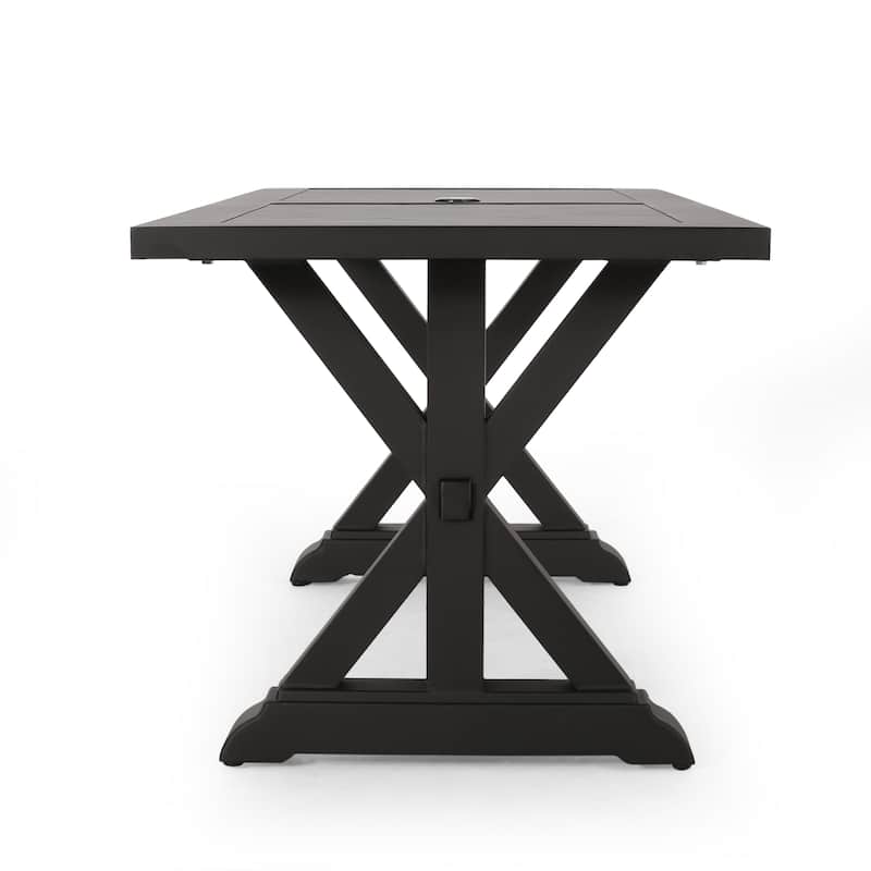 Brookdale Outdoor Aluminum Dining Table by Christopher Knight Home - 70.50"L x 30.75"W x 29.25"H