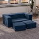 preview thumbnail 35 of 114, Jaxx Zipline Convertible Queen-size Sleeper Loveseat and Ottoman Set