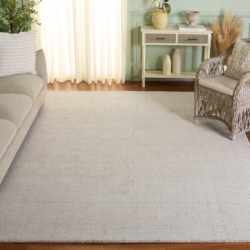 SAFAVIEH Handmade Abstract Coraly Modern Viscose Rug - 12' x 18' - Ivory/Beige