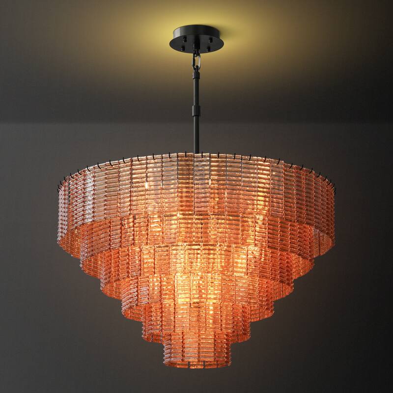 Modern Chandelier, 41 in. 9-Light Black & 59 in. 11-Light Gold Options for Dining Room, Living Room, Foyer, Bedroom - 41in - Black