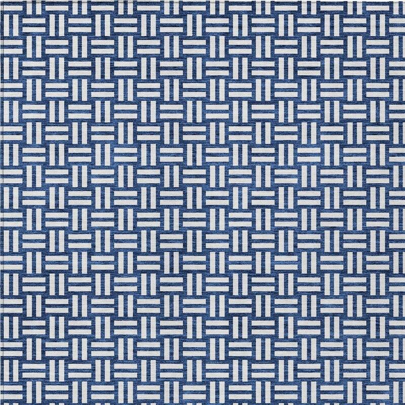 HomeRoots Geometric Transitional Rectangle Outdoor Rug