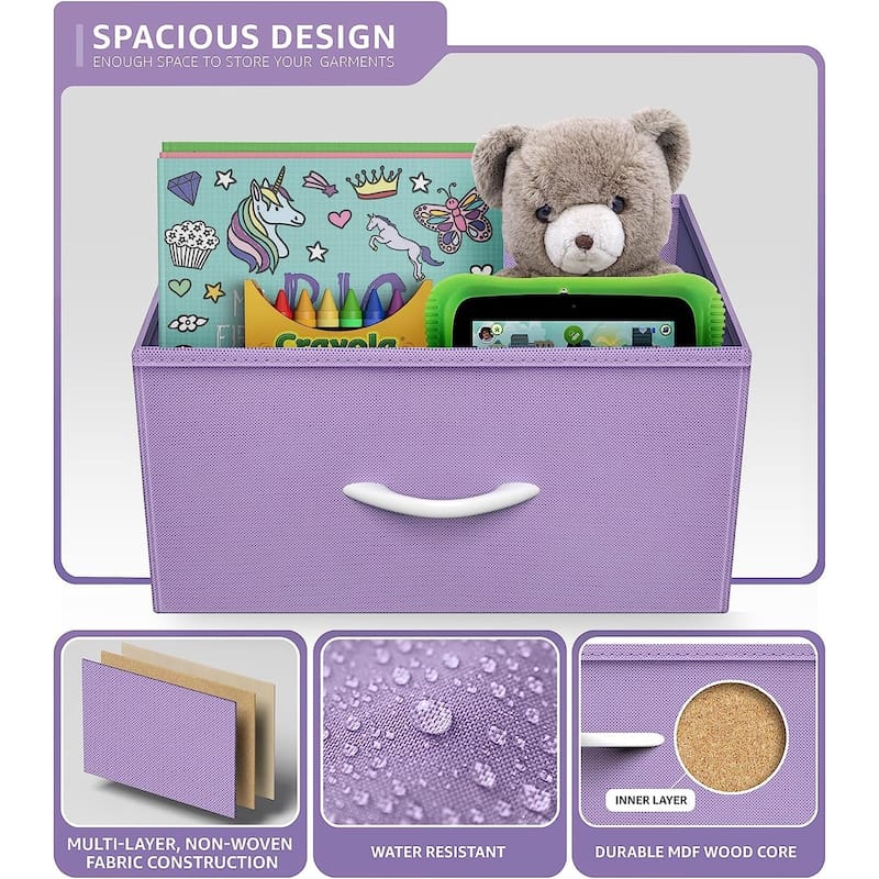 Sorbus Dresser w/ 8 Fabric Bin Drawers- Furniture Storage Chest for Kids Bedroom