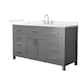 Option Dark Gray / White Quartz Top / Brushed Nickel