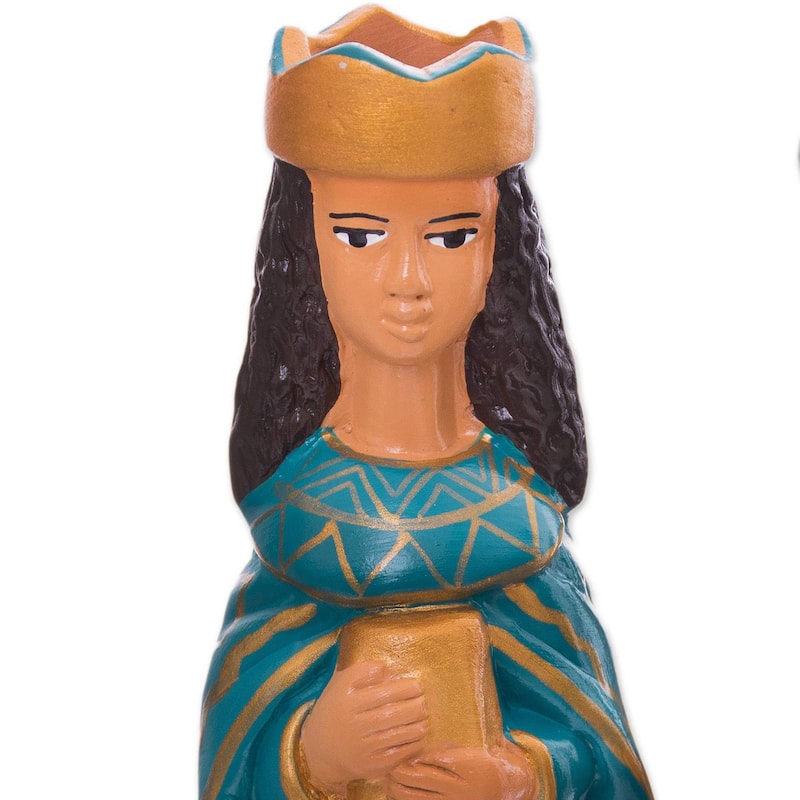 Handmade Ceramic Arrival of Jesus nativity scene (Peru)