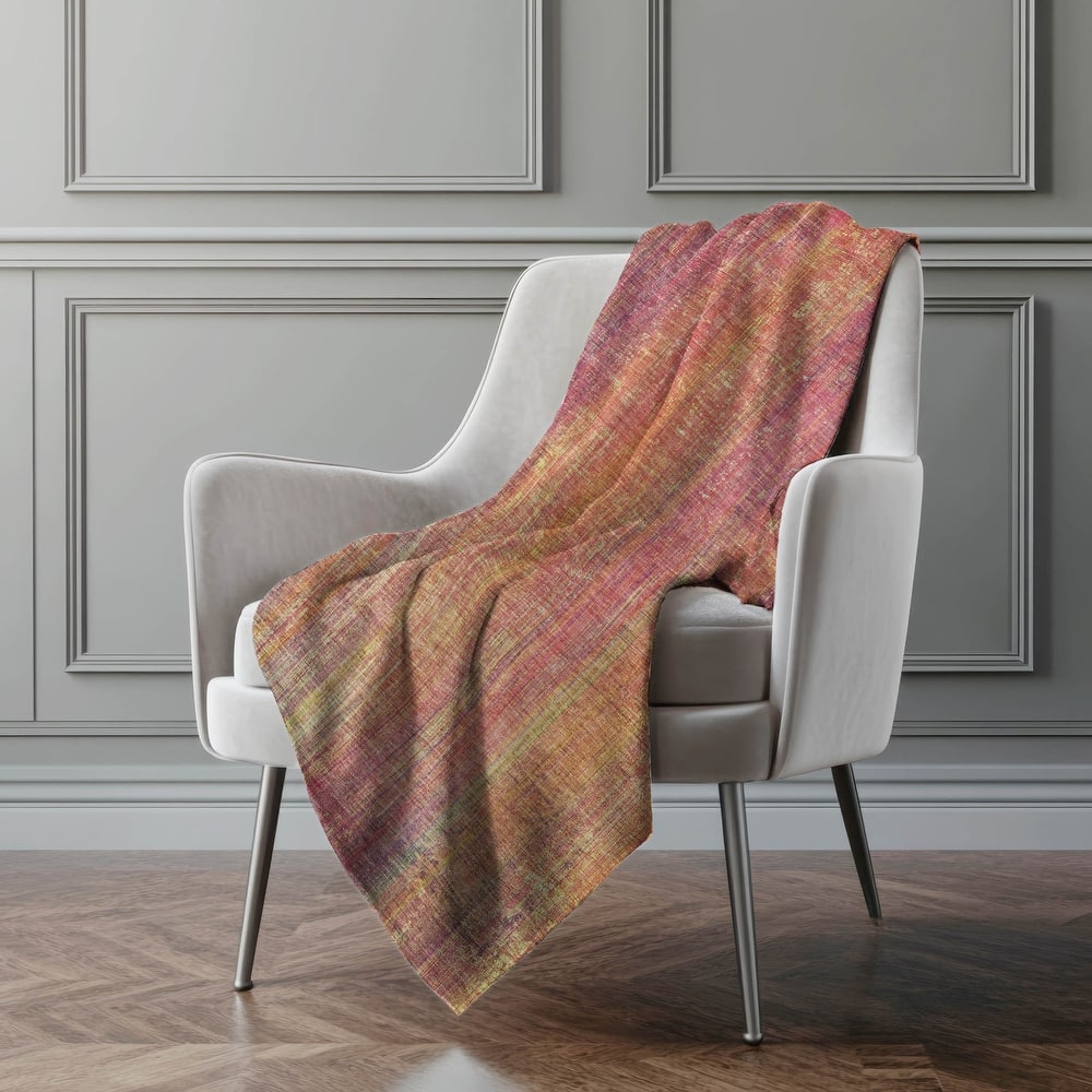 Premium Machine Washable Ombre Solid Sherpa Throw Blanket