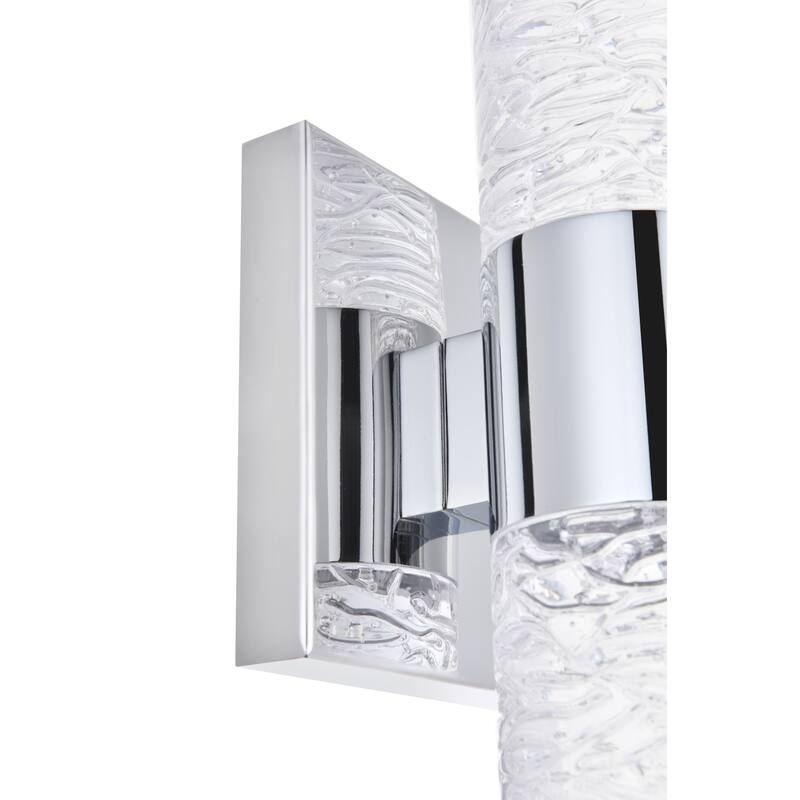 Elegant Lighting Vega 2 Light 9" Tall Integrated LED Bathroom Sconce