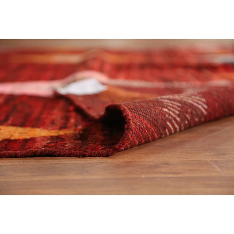 Red Moroccan Oriental Area Rug Handmade Tribal Wool Carpet - 8'4" x 9'10"