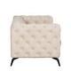 preview thumbnail 9 of 46, 63" Velvet Upholstered Loveseat Sofa with Button Tufted Back