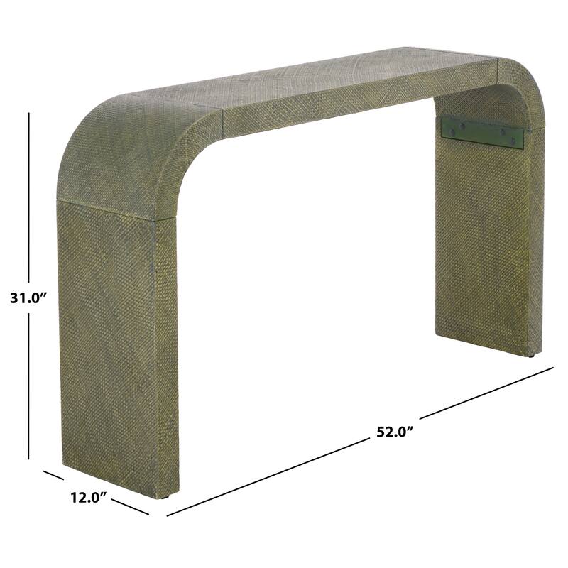 SAFAVIEH Home Bayu Curved Console Table - 12"W x 52"D x 31"H