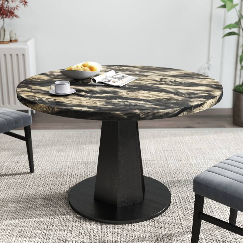 Roundhill Furniture Cavira 5-Piece Round Modern Dining Set